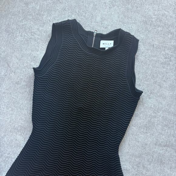 Milly Dresses & Skirts - Milly Scalloped Flare Knit Midi Dress